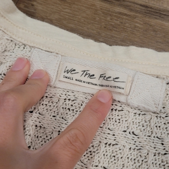 Free People We The Free Women's Cotton Boho Slouchy Sweater Size Small - Picture 3 of 6